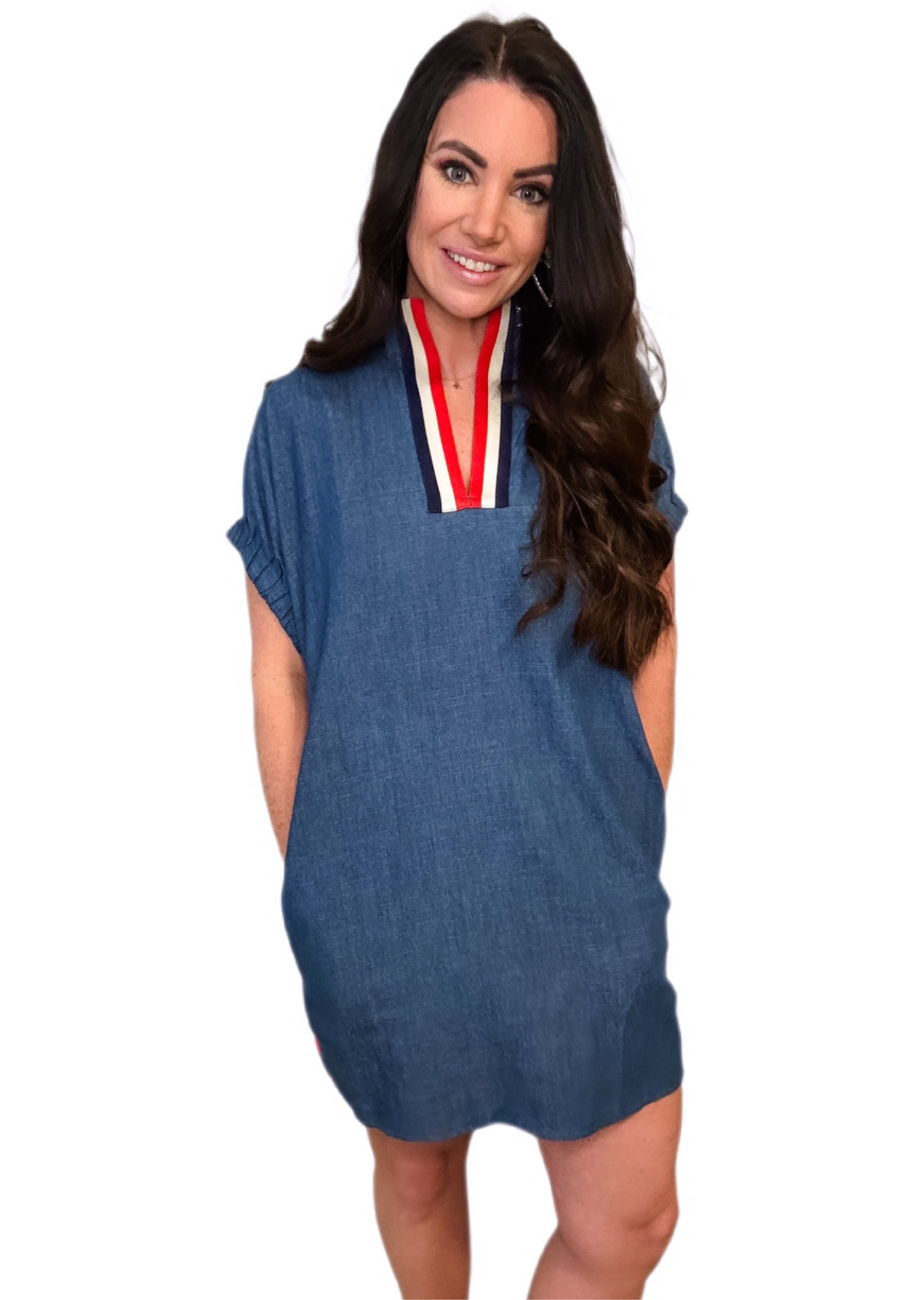 Denim Striped Dress