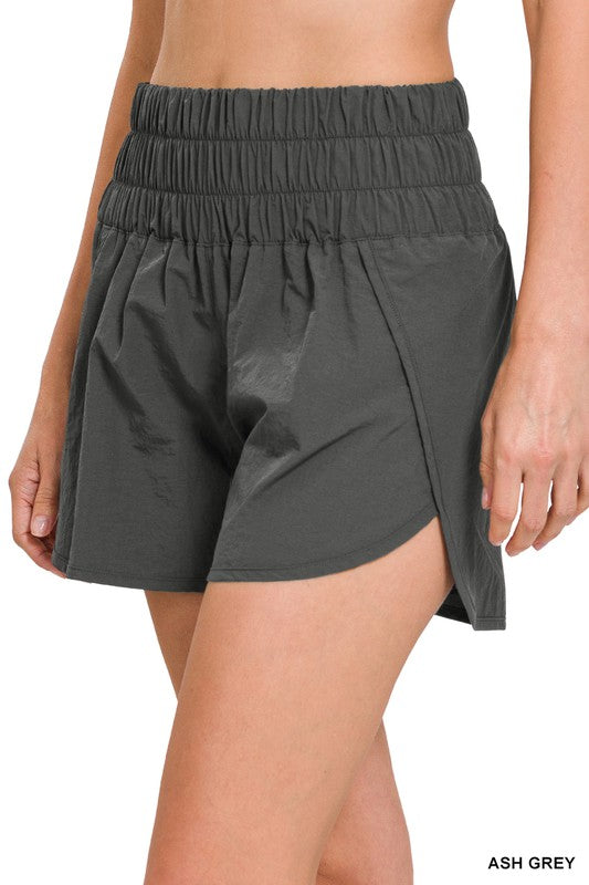 Windbreaker Smocked Waistband Running Shorts - Shipping only no local pick up