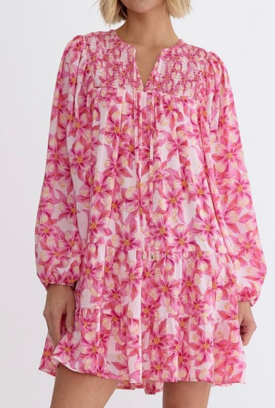 Pretty in Pink Floral Dress