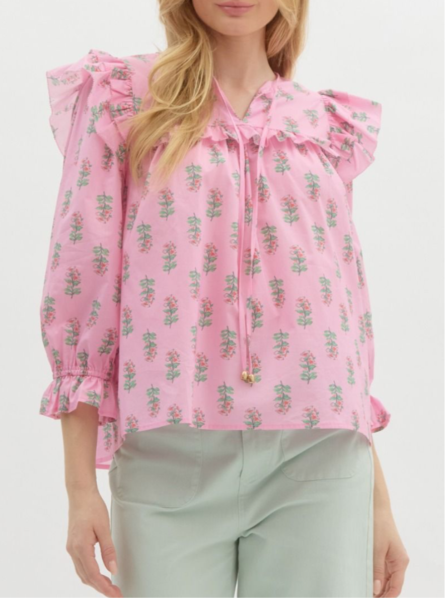 Pink Frills Top