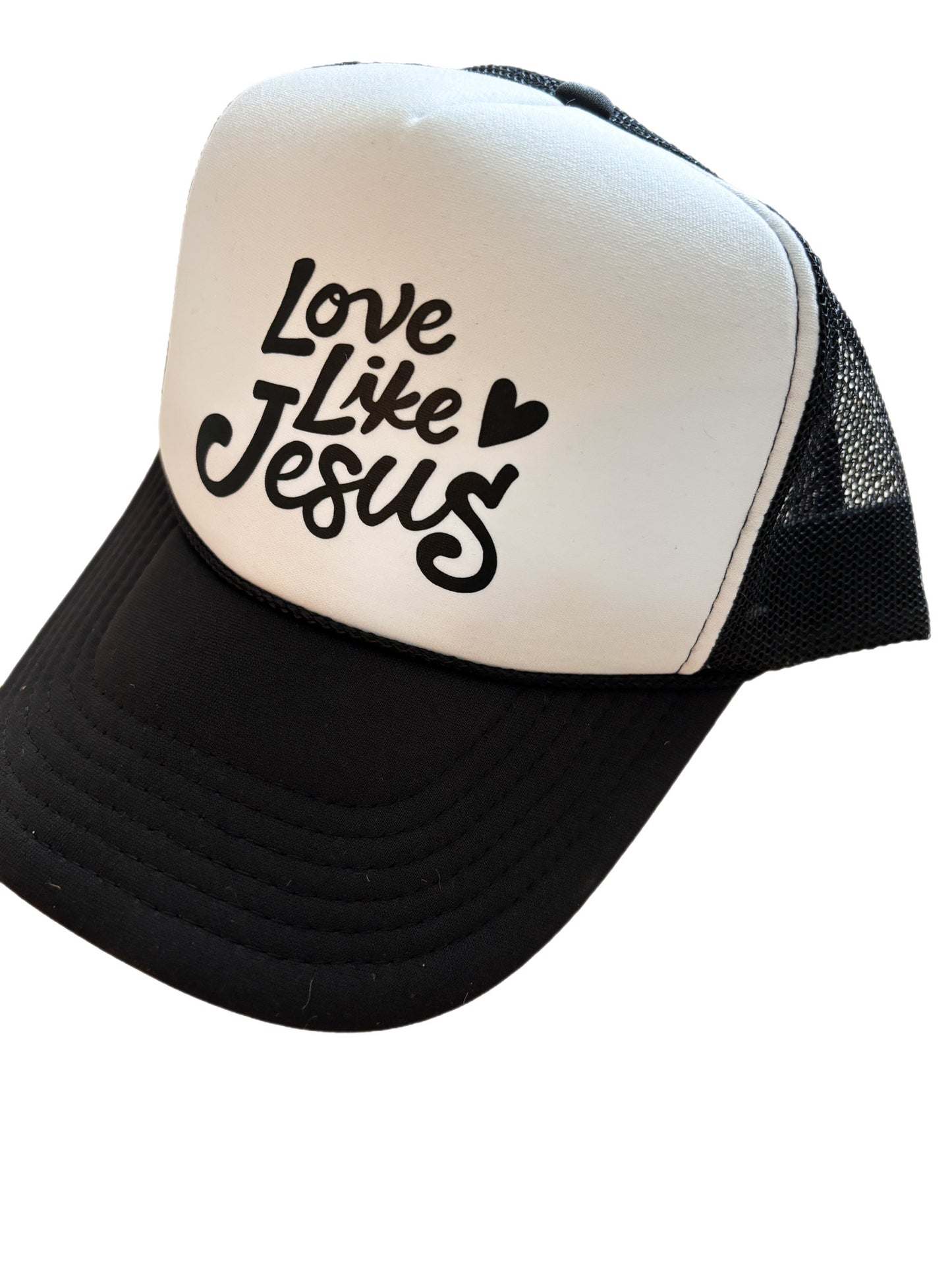 Love like Jesus Trucker Hat- Black