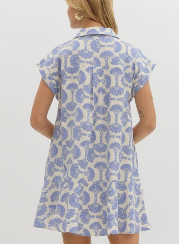 Blue and Cream Dress