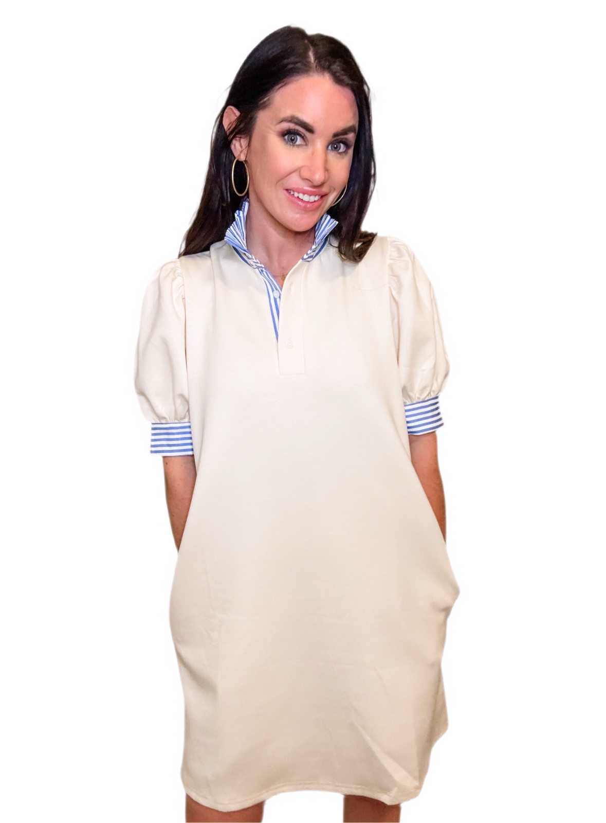 Cream and Stripes Dress
