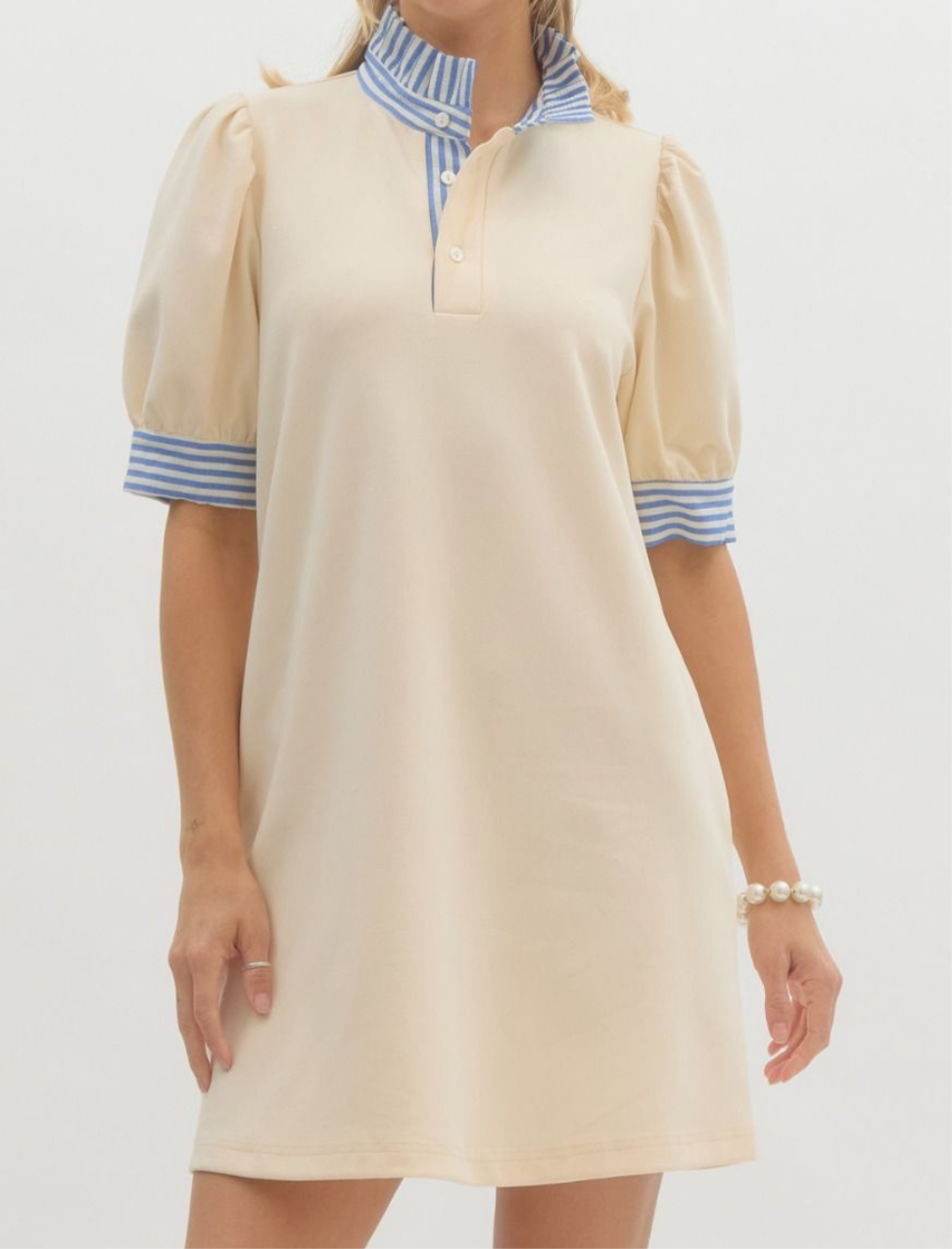 Cream and Stripes Dress