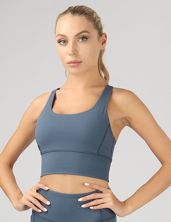 Strappy Back Active Crop Top - Shipping only no local pick up