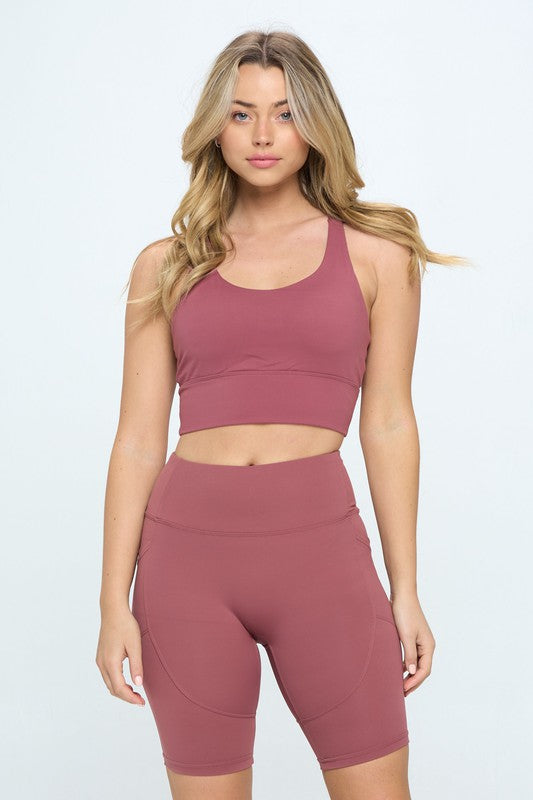 Criss Cross Back Sports Bra Active wear - Shipping only no local pick up