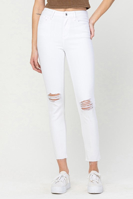 High Rise Crop Skinny Jeans - Shipping Only No Local Pick Up