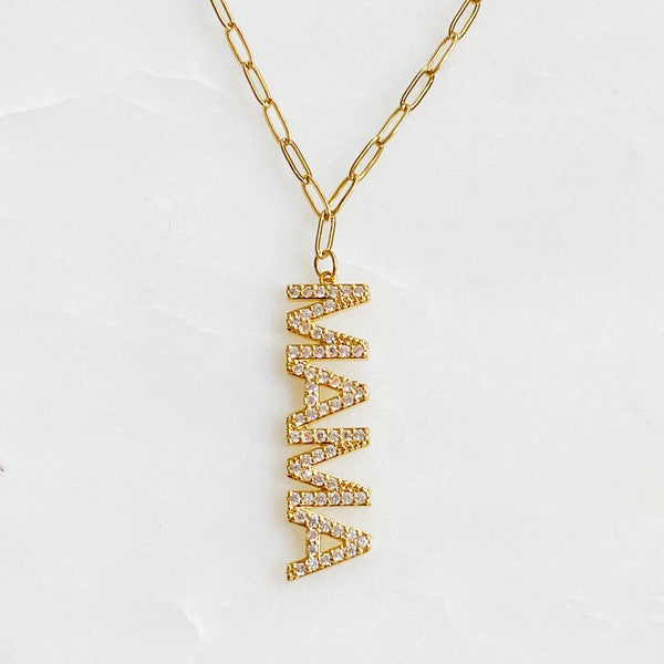 Mama Drop Pendant Necklace -Shipping Only No local pickup