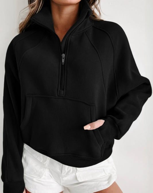 Black athletic zip