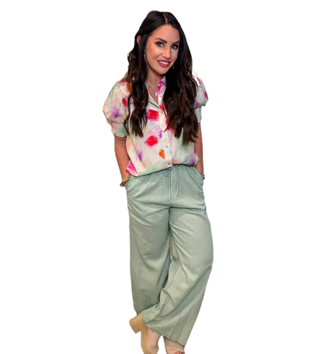 Linen Wide Leg Pants